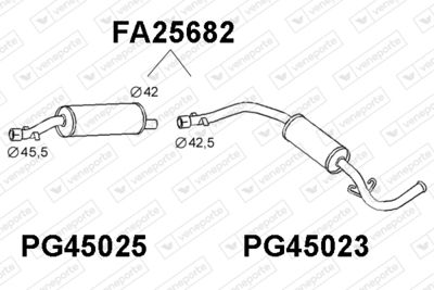  FA25682 VENEPORTE Глушитель выхлопных газов конечный