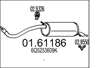  0161186 MTS Глушитель выхлопных газов конечный