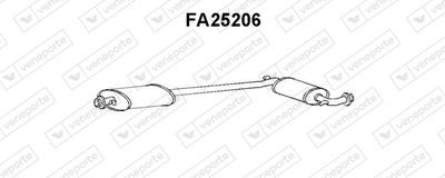  FA25206 VENEPORTE Средний глушитель выхлопных газов