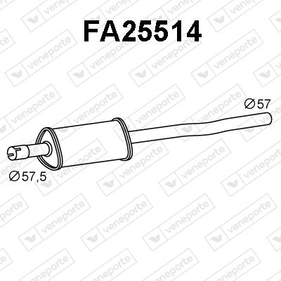  FA25514 VENEPORTE Предглушитель выхлопных газов