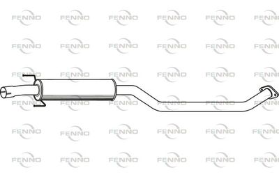  P6556 FENNO Средний глушитель выхлопных газов