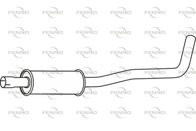  P29061 FENNO Средний глушитель выхлопных газов