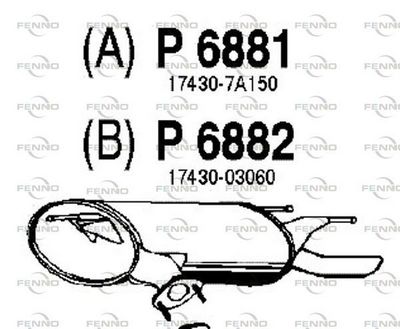  P6881 FENNO Глушитель выхлопных газов конечный