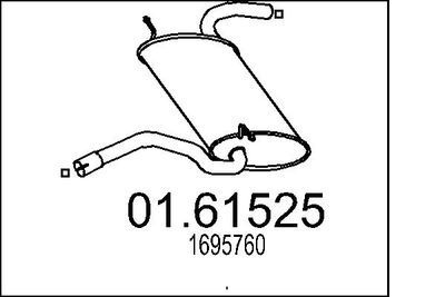  0161525 MTS Глушитель выхлопных газов конечный