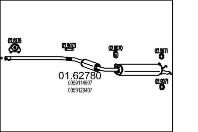  0162780 MTS Глушитель выхлопных газов конечный