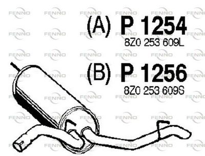  P1254 FENNO Глушитель выхлопных газов конечный