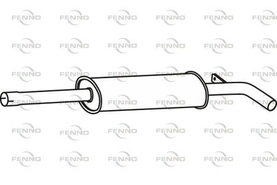  P49009 FENNO Средний глушитель выхлопных газов