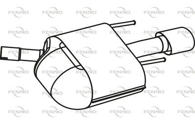  P43129 FENNO Глушитель выхлопных газов конечный