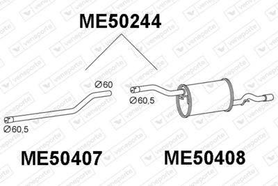  ME50244 VENEPORTE Глушитель выхлопных газов конечный