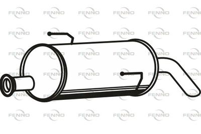  P4604 FENNO Глушитель выхлопных газов конечный