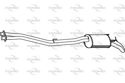  P3745 FENNO Глушитель выхлопных газов конечный