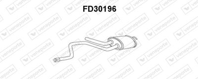  FD30196 VENEPORTE Средний глушитель выхлопных газов