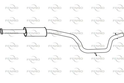  P76043 FENNO Средний глушитель выхлопных газов