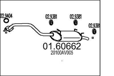  0160662 MTS Глушитель выхлопных газов конечный