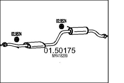  0150175 MTS Средний глушитель выхлопных газов