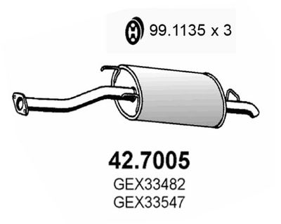  427005 ASSO Глушитель выхлопных газов конечный