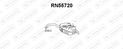  RN55720 VENEPORTE Глушитель выхлопных газов конечный