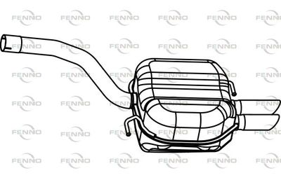  P72122 FENNO Глушитель выхлопных газов конечный