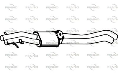  P1406 FENNO Средний глушитель выхлопных газов