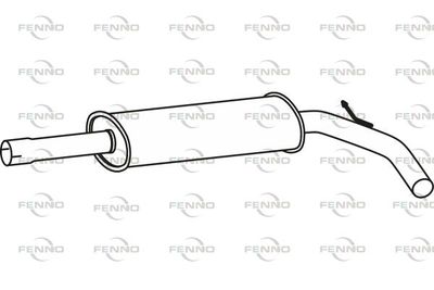  P72206 FENNO Средний глушитель выхлопных газов