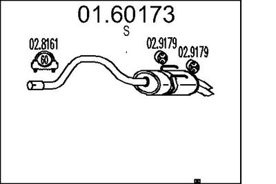  0160173 MTS Глушитель выхлопных газов конечный