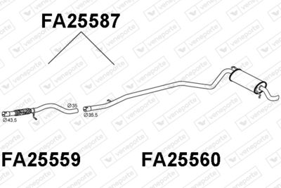  FA25587 VENEPORTE Глушитель выхлопных газов конечный