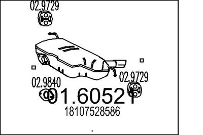  0160521 MTS Глушитель выхлопных газов конечный