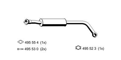  522014 ERNST Средний глушитель выхлопных газов