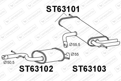  ST63101 VENEPORTE Глушитель выхлопных газов конечный