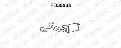  FD30938 VENEPORTE Глушитель выхлопных газов конечный