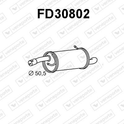  FD30802 VENEPORTE Глушитель выхлопных газов конечный