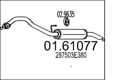  0161077 MTS Глушитель выхлопных газов конечный