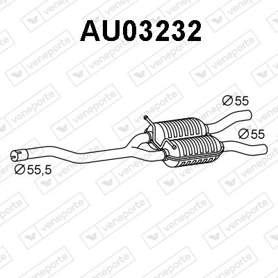  AU03232 VENEPORTE Предглушитель выхлопных газов