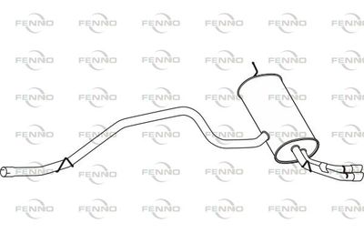  P72187 FENNO Глушитель выхлопных газов конечный