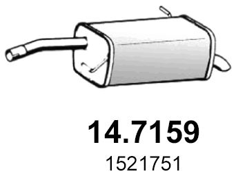  147159 ASSO Глушитель выхлопных газов конечный