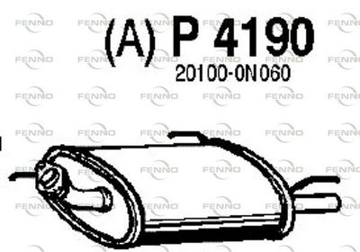  P4190 FENNO Глушитель выхлопных газов конечный