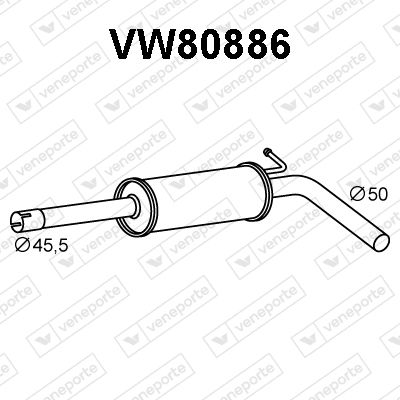  VW80886 VENEPORTE Предглушитель выхлопных газов