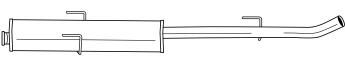  12460 SIGAM Средний глушитель выхлопных газов
