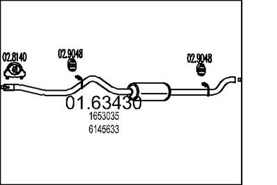  0163430 MTS Глушитель выхлопных газов конечный