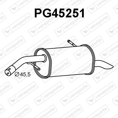  PG45251 VENEPORTE Глушитель выхлопных газов конечный