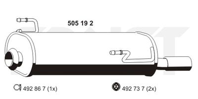  505192 ERNST Глушитель выхлопных газов конечный