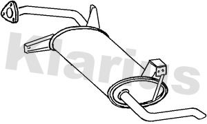  231072 KLARIUS Глушитель выхлопных газов конечный