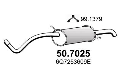  507025 ASSO Глушитель выхлопных газов конечный