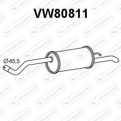  VW80811 VENEPORTE Глушитель выхлопных газов конечный