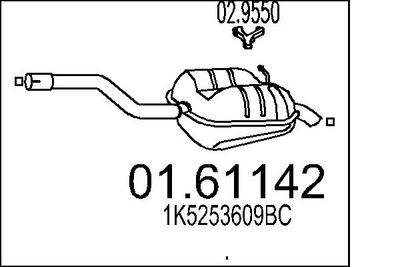  0161142 MTS Глушитель выхлопных газов конечный
