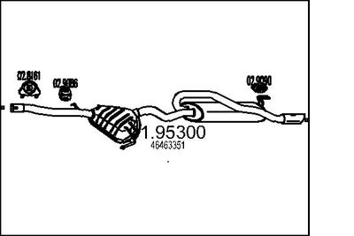  0195300 MTS Глушитель выхлопных газов конечный