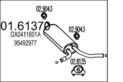  0161370 MTS Глушитель выхлопных газов конечный