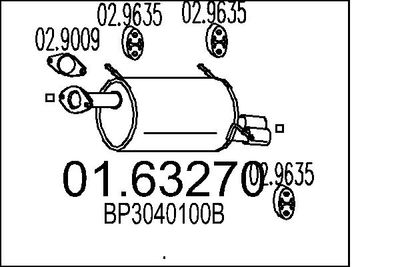  0163270 MTS Глушитель выхлопных газов конечный