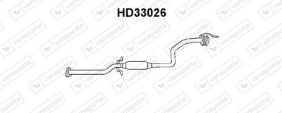  HD33026 VENEPORTE Средний глушитель выхлопных газов