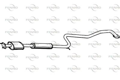 P4263 FENNO Средний глушитель выхлопных газов